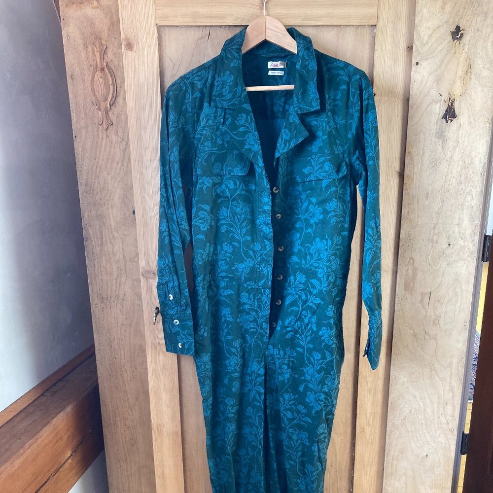 Green & Blue Faherty Jumpsuit, Medium